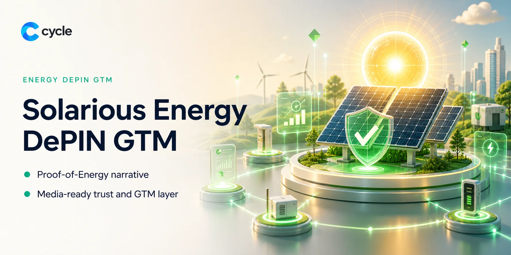 Solarious Energy DePIN GTM case study cover by CYCLE