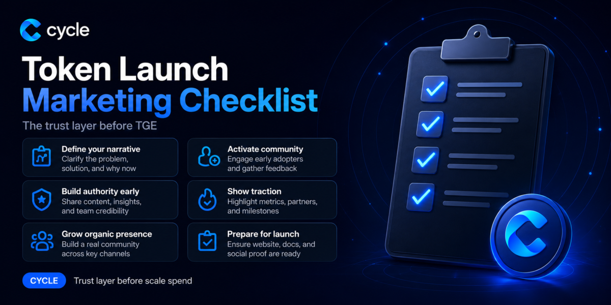 Token Launch Marketing Checklist: The Trust Layer Before TGE