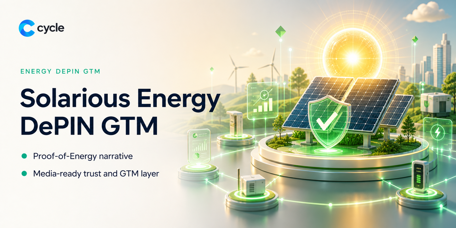 Solarious Energy DePIN GTM case study cover by CYCLE